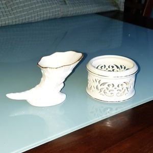 Lenox China votive and cornacopia